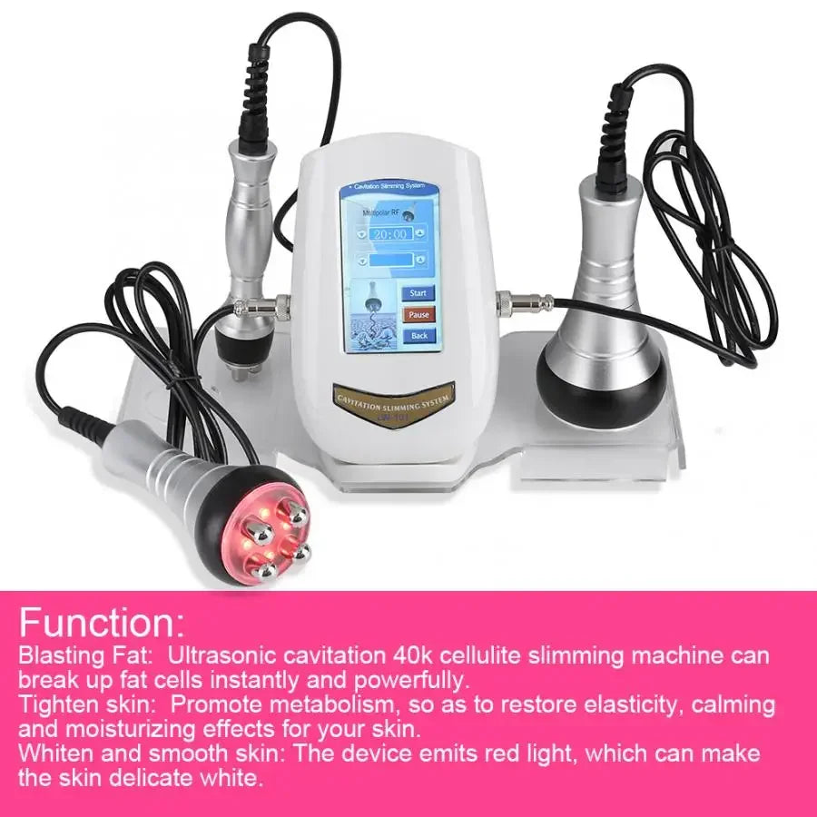40K Cavitation Ultrasonic Body Slimming Machine Multi-Polar Anti-Wrinkle Rejuvenation Skin Lift Tighten Beauty Tools Spa