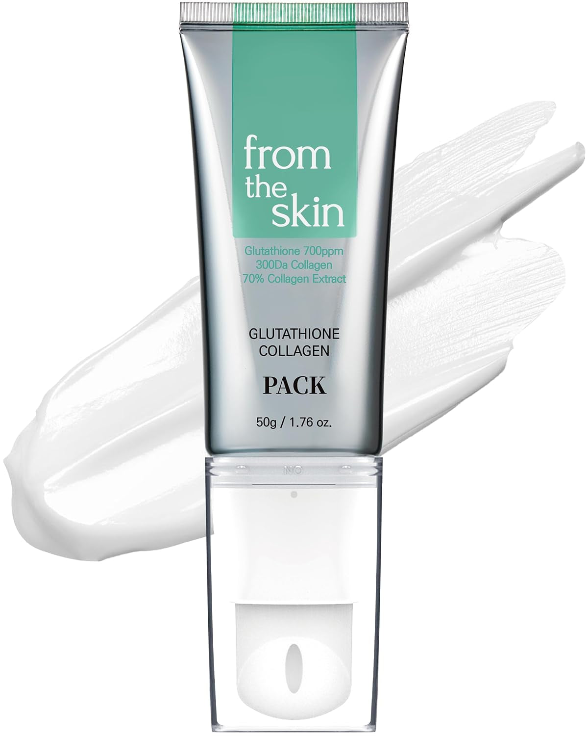 Glutathione Collagen Peel off Mask - anti Aging Korean Face Mask, Face Lift, Radiance Boost, Reduces Wrinkles - Built-In Silicone Spatula, 700Ppm Glutathione & 300 Da Collagen, 1.76 Oz.