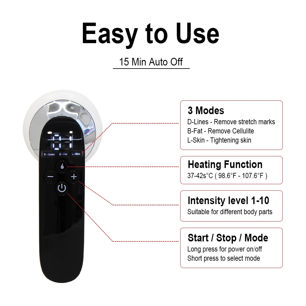 Electric Lose Weight Body Massager Hot Compress Heating Fat Burning Slimming Home Use Anti-Cellulite Massage Device