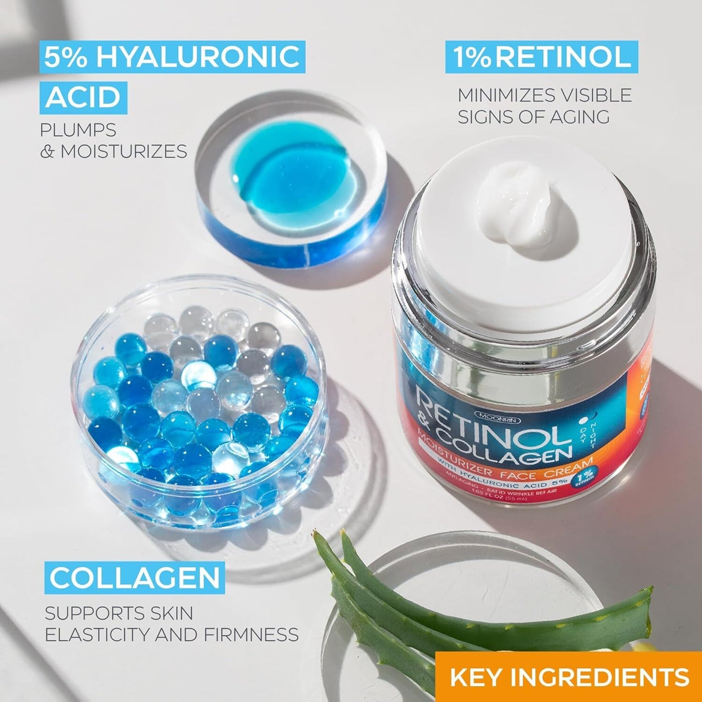 Retinol Cream for Face with Hyaluronic Acid, anti Aging Wrinkle Cream for Women