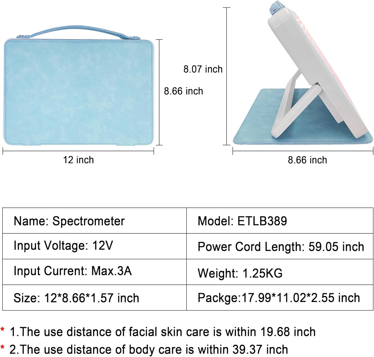 Red Light Therapy Lamp Red Light Therapy Skin Rejuvenation Facial Mask Equipment Skin Soothe Red Light Therapy Panel  ETLB389