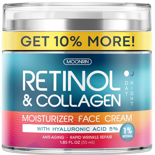 Retinol Cream for Face with Hyaluronic Acid, anti Aging Wrinkle Cream for Women