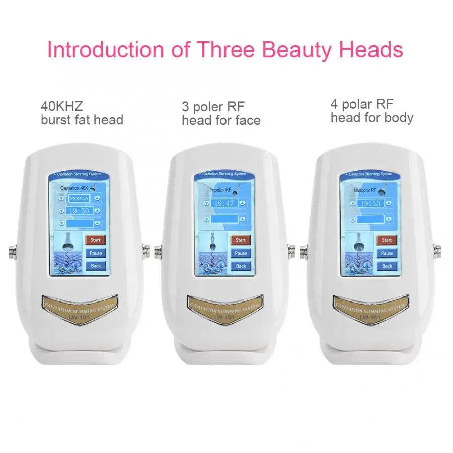 40K Cavitation Ultrasonic Body Slimming Machine Multi-Polar Anti-Wrinkle Rejuvenation Skin Lift Tighten Beauty Tools Spa